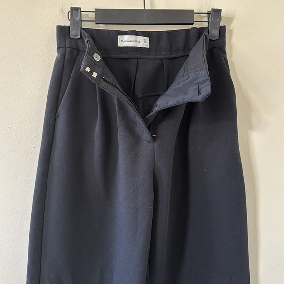 Abercrombie & Fitch Sloane Tailored Wide Leg Pant Black Size 24/00 - Picture 7 of 11